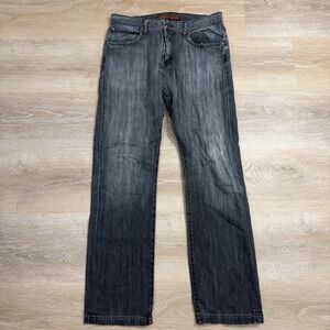 Agave Denim Waterman Mens Straight Leg Jeans Faded Black Size 34